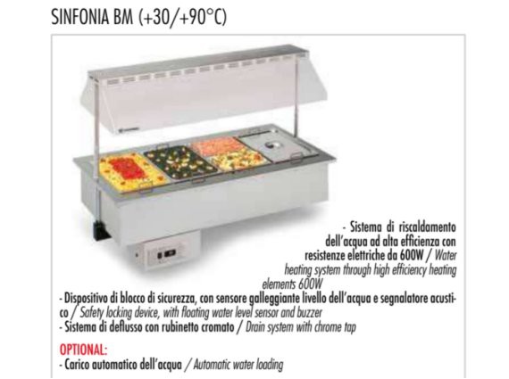 Vetrina calda Drop-in da incasso Sinfonia 3 BM
